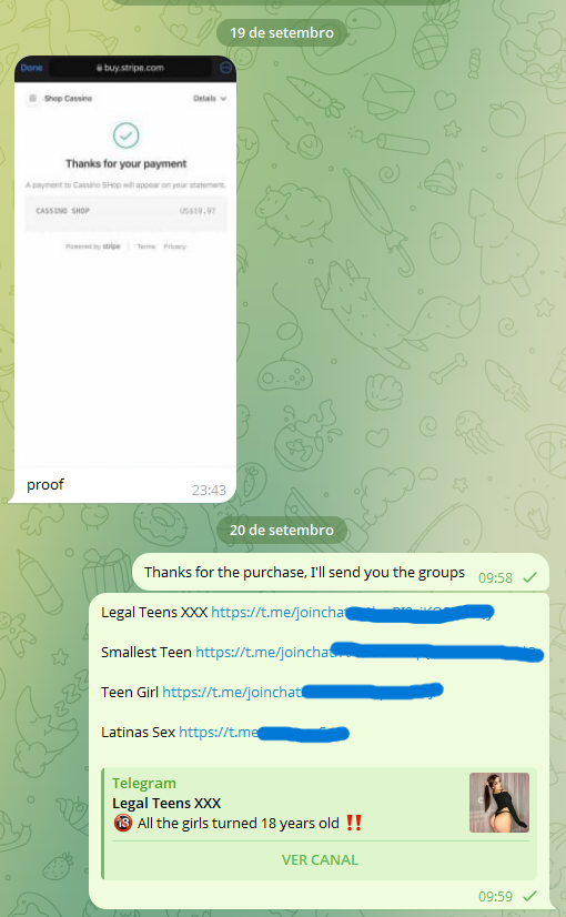 Proof of payment 20/09
