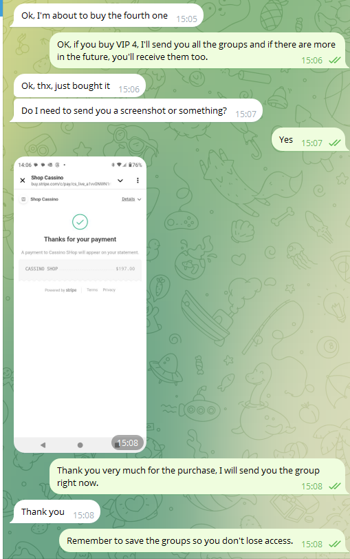 Proof of payment 20/09